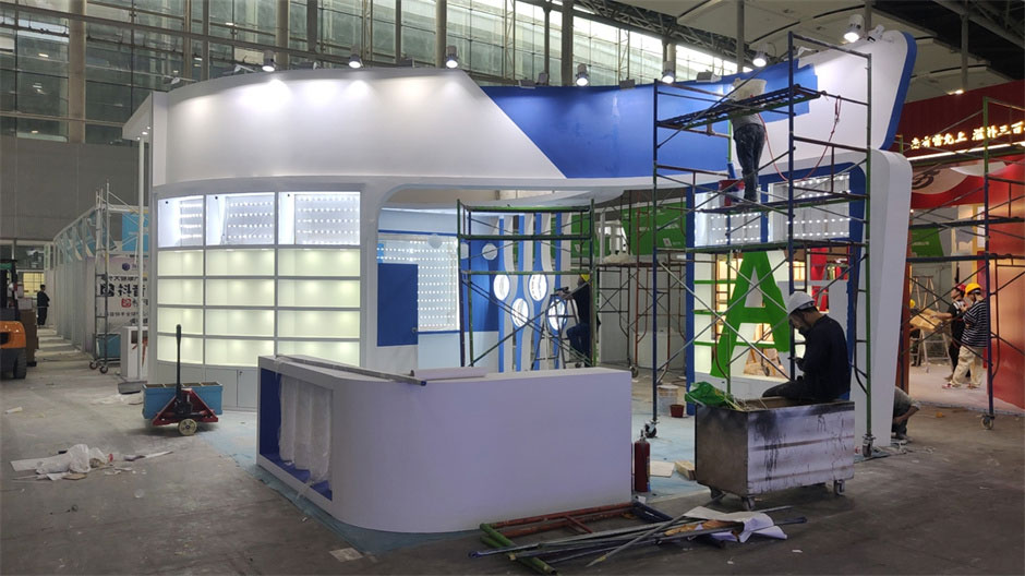 澳克羅健展覽展臺(tái)搭建現(xiàn)場(chǎng)