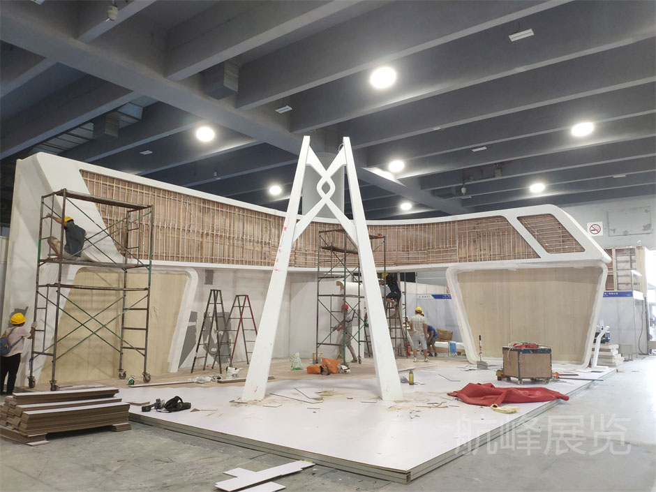 中交第二公路工程局展覽展臺(tái)搭建現(xiàn)場