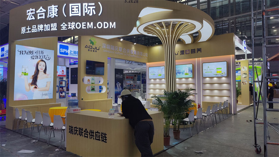 藥交會(huì)醫(yī)藥企業(yè)展覽展臺(tái)搭建現(xiàn)場(chǎng)