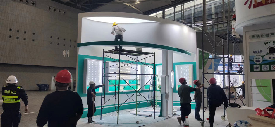 和美樂展臺(tái)搭建施工現(xiàn)場