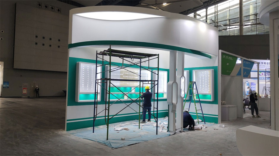 和美樂展臺(tái)搭建施工現(xiàn)場