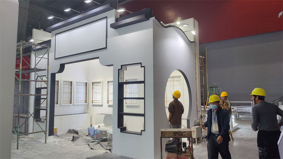 蘇州天龍展覽展臺搭建現(xiàn)場