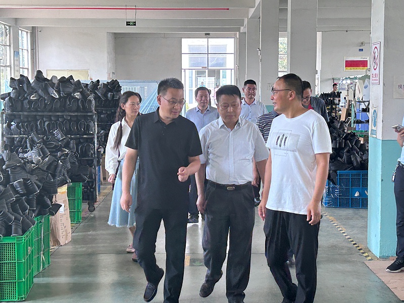 山東鋼鐵集團領導蒞臨百華鞋業調研指導